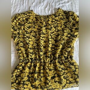 Who What Wear Sheer Peplum Top